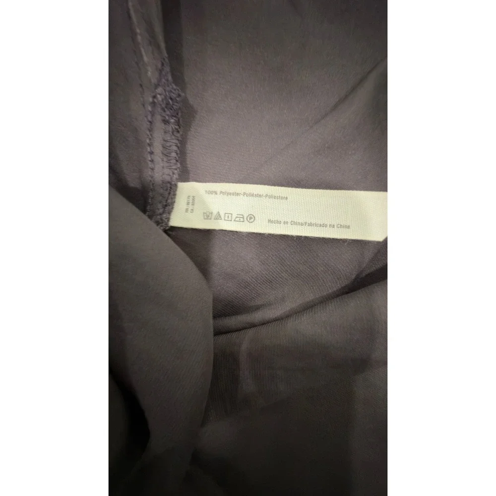 Free People Intimately Grey‎ Halter Maxi Dress Crochet Trim Side Slit L - Picture 8 of 8